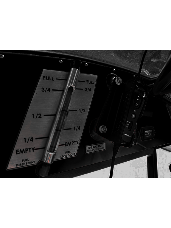 Close-up of an aircrafts interior with ANR Clip.
