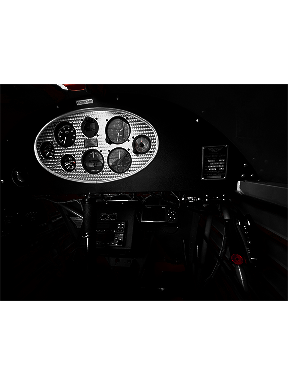 Close-up of an aircrafts interior with ANR Clip.