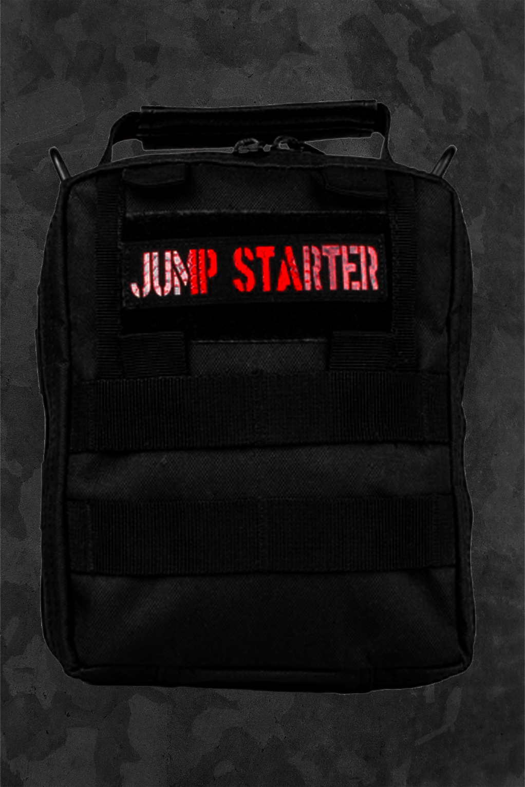 Black Jump Starter bag with 'Jump Starter' text on a dark background